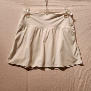 Pinspark Sz Medium White Athletic Skort Tennis Golf Skirt Hidden Pockets